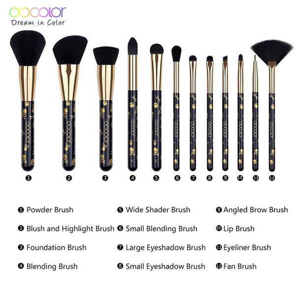 Makeup Brushes 12PCS Make Up Brush Set Powder Contour Eyeshadow Eye